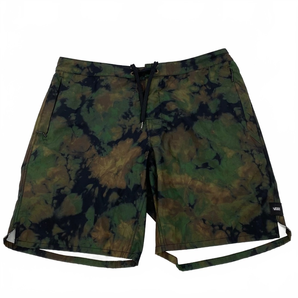 Vans Green Camouflage Swim Shorts | Men’s Regular 34